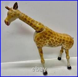 Antique Schoenhut Humpty Dumpty Circus Carved and Painted Wooden Giraffe