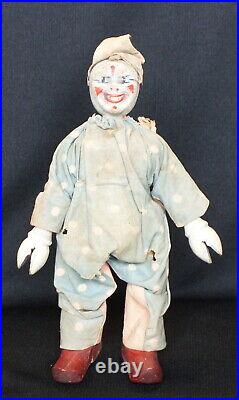 Antique Schoenhut Humpty Dumpty Circus Clown Painted Eyes 2 Part Head