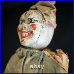 Antique Schoenhut Humpty Dumpty Circus Clown Painted Eyes 2 Part Head