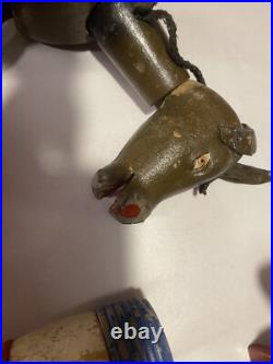 Antique Schoenhut Humpty Dumpty Circus Donkey And Lot
