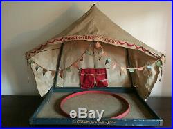 Antique Schoenhut Humpty Dumpty Circus Tent with 28 People, Animals, Accessories