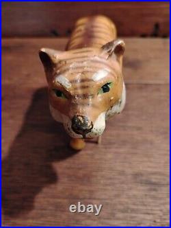 Antique Schoenhut Humpty Dumpty Circus Tiger Wood Toy