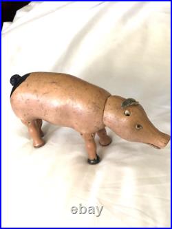 Antique Schoenhut Humpty Dumpty Collection Farm Pig Circus Toy CIR 1903-1935