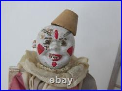 Antique Schoenhut Humpty Dumpty Early Clown, Chair, Ladder, Barrel