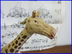 Antique Schoenhut Wooden Jointed GIRAFFE Circus Animal Painted Eyes m