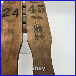 Antique Set Of Three Wooden Carnival Game Wheel Betting Paddles