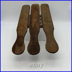 Antique Set Of Three Wooden Carnival Game Wheel Betting Paddles