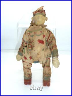 Antique Shoenhut Circus Clown Cracker Jack Humpty & Dumpty Circus Wooden Doll