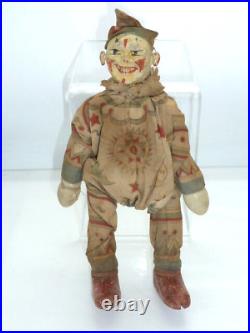 Antique Shoenhut Circus Clown Cracker Jack Humpty & Dumpty Circus Wooden Doll