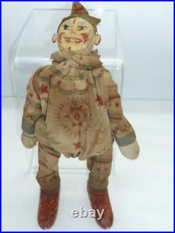 Antique Shoenhut Circus Clown Cracker Jack Humpty & Dumpty Circus Wooden Doll