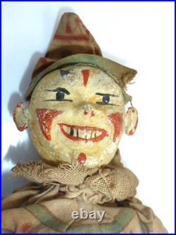 Antique Shoenhut Circus Clown Cracker Jack Humpty & Dumpty Circus Wooden Doll