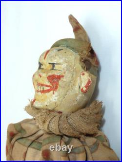 Antique Shoenhut Circus Clown Cracker Jack Humpty & Dumpty Circus Wooden Doll