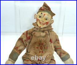 Antique Shoenhut Circus Clown Cracker Jack Humpty & Dumpty Circus Wooden Doll