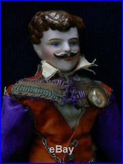 Antique Simon Halbig Man Doll Schoenhut Circus Ringmaster Wood Body 7.5