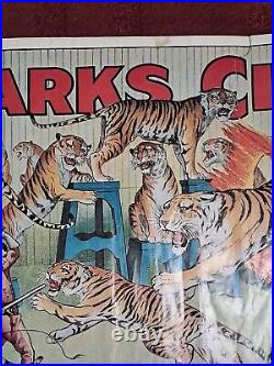 Antique Sparks Circus Carnival poster 33 1/2 X 22