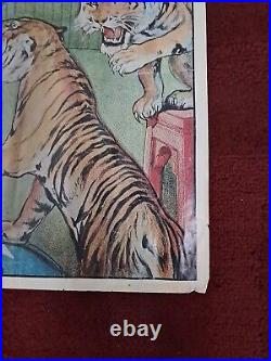 Antique Sparks Circus Carnival poster 33 1/2 X 22