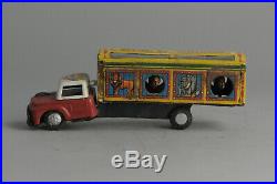 #Antique Tin Toy#Japanese TN Nomura Ford World Circus Truck Car Japan