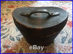 Antique Top Hat Brown Leather Box Silk Vintage Circus Georgian Victorian feather