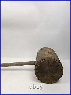 Antique Truper Wooden Mallet 40 Sledge Hammer Circus Decor Industrial Primitive