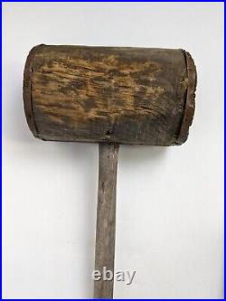 Antique Truper Wooden Mallet 40 Sledge Hammer Circus Decor Industrial Primitive