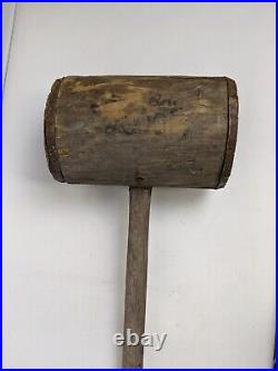 Antique Truper Wooden Mallet 40 Sledge Hammer Circus Decor Industrial Primitive