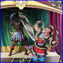 Antique Victorian Circus Sideshow The Snake Charmer Pop-Up Story Book