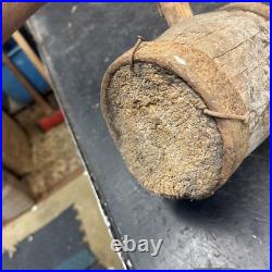 Antique Vintage 36 Wood Iron Strong Man Carnival Circus Mallet Hammer 7lb