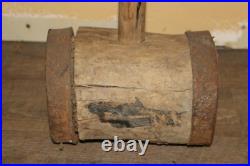 Antique Vintage 36 Wood & Wrought Iron Mallet Hammer Circus Strong Man Carnival