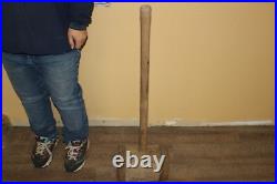 Antique Vintage 36 Wood & Wrought Iron Mallet Hammer Circus Strong Man Carnival