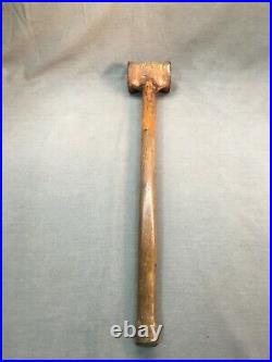 Antique Vintage 8lb Circus Tent / Carnival Sledge Hammer (29 handle, rare)