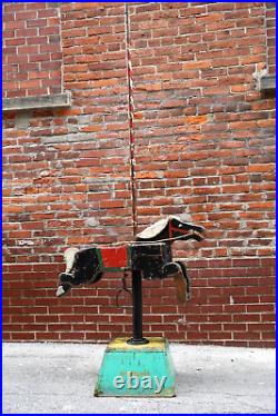 Antique Vintage Barber Pole Horse Ride On toy carnival circus folk art display