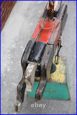 Antique Vintage Barber Pole Horse Ride On toy carnival circus folk art display