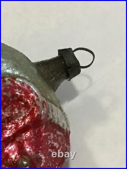 Antique Vintage Circus Elephant German Glass Christmas Ornament Red & Gold