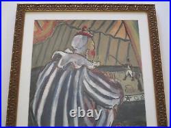 Antique Vintage Clown Circus Painting Tent Performer Modernist Impressionist Old