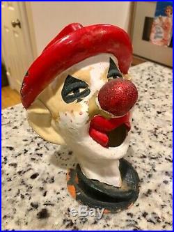 Antique Vintage Clown Head Carnival Circus Fair Water Gun Ballon Squirt Game