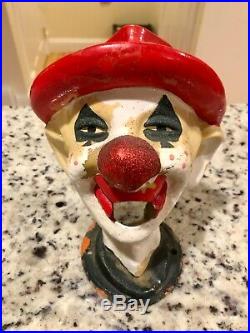 Antique Vintage Clown Head Carnival Circus Fair Water Gun Ballon Squirt Game