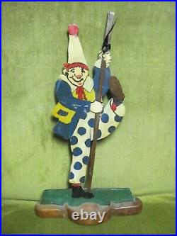 Antique Vintage Painted Wood Circus Figures / Folk Art / Phallic Symbolism