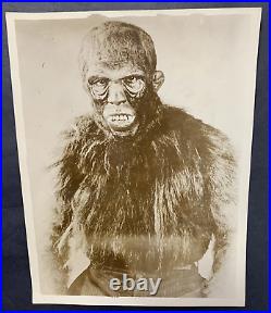 Antique Vintage Sideshow Carnival Circus Freak Photo of The Dog Faced Man 1930s