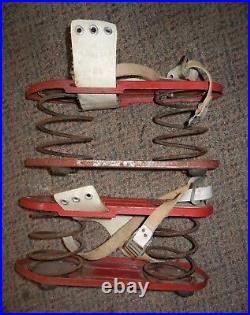 Antique Vintage Sport Circus Shoes For jumping Metal leather