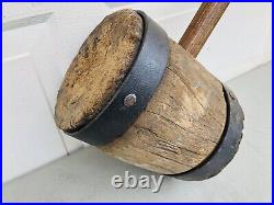 Antique Vintage Wood & Wrought Iron Mallet Hammer Circus Strong Man Carnival