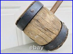 Antique Vintage Wood & Wrought Iron Mallet Hammer Circus Strong Man ...