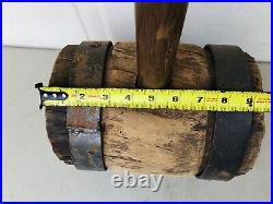 Antique Vintage Wood & Wrought Iron Mallet Hammer Circus Strong Man Carnival