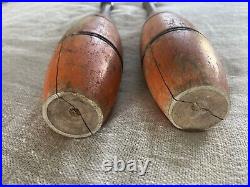 Antique Vintage Wooden Indian Clubs Juggling Pins 20circus Carnival, Set Of 2