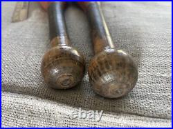 Antique Vintage Wooden Indian Clubs Juggling Pins 20circus Carnival, Set Of 2