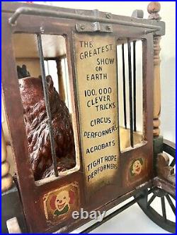 Antique Wagon Bears Barnum & Bailey Circus Display Decor 16x19 Large No Clown