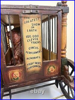 Antique Wagon Bears Barnum & Bailey Circus Display Decor 16x19 Large No Clown