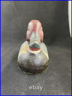 Antique Wood Carnival Decoy Duck Handmade And Hand Painted Rare