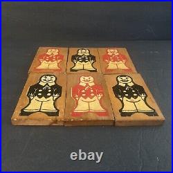Antique Wood Carnival Game Toss 6 Slats Butler Graphics Patent Pending