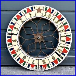 Antique Wood Double Sided 30 Carnival Gaming Wheel Vintage Casino Gambling