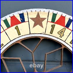 Antique Wood Double Sided 30 Carnival Gaming Wheel Vintage Casino Gambling